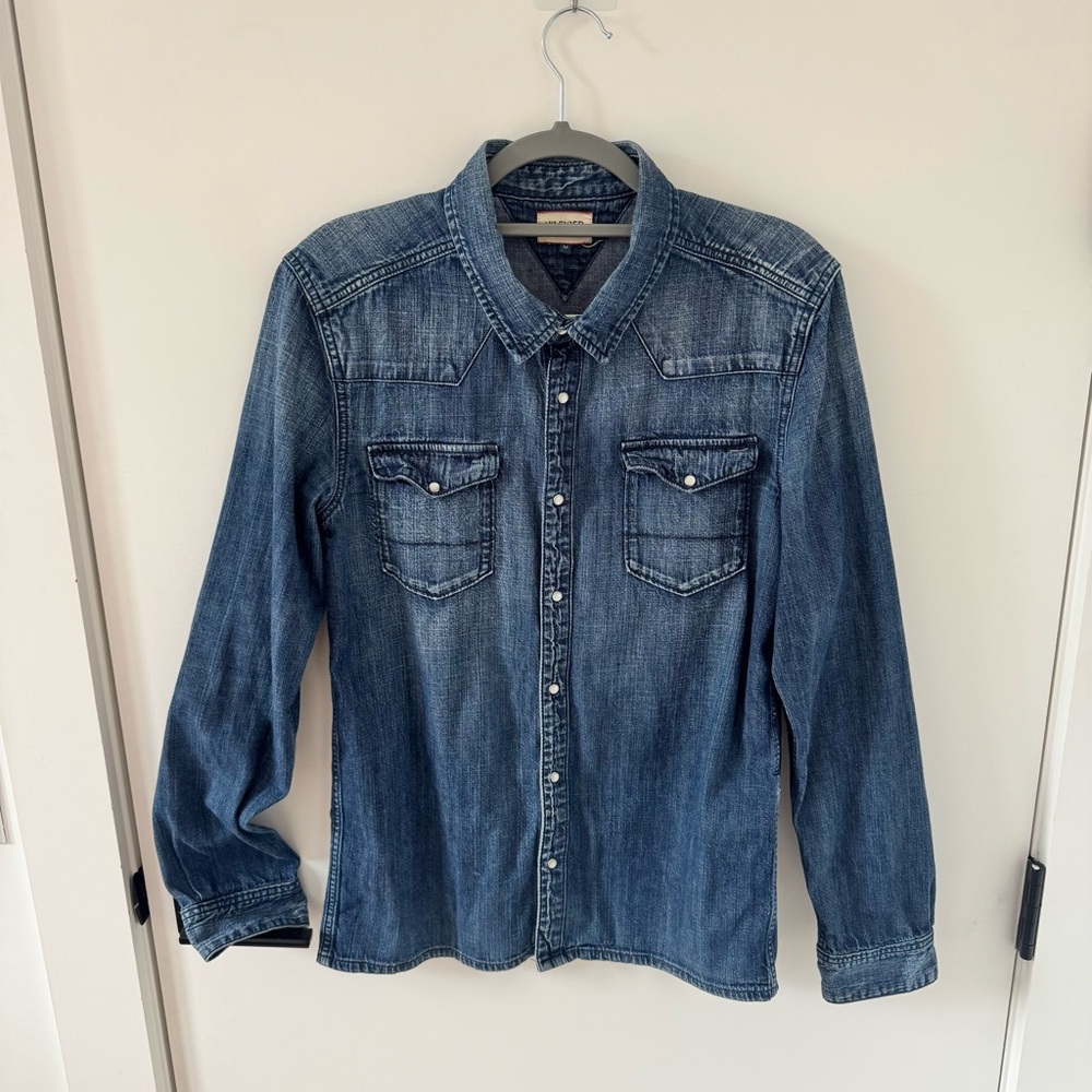 Tommy Hilfiger Blue Denim Dress Shirt